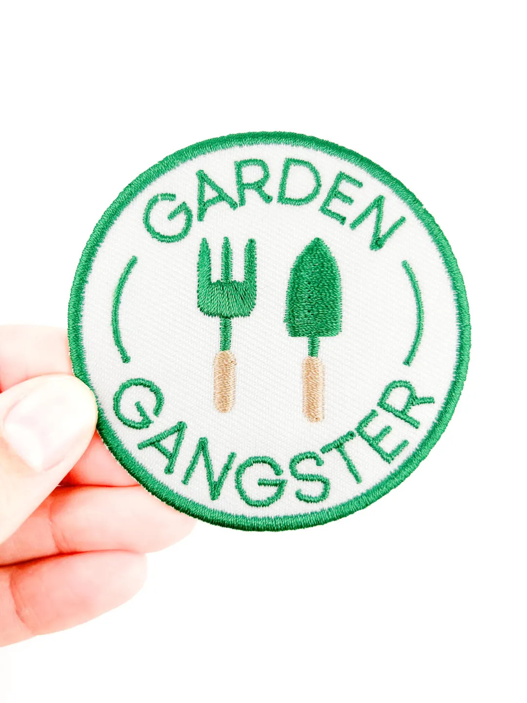 Garden Gangster Embroidered Iron-on Patch - Patch for Hats, Clothing, Bags, Patch for Organic and... | Etsy (US)
