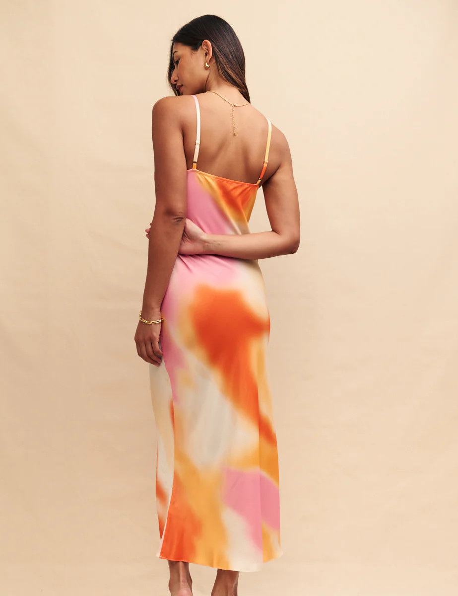 Multi Tie Dye Satin Ida Maxi Dress | Nobody's Child