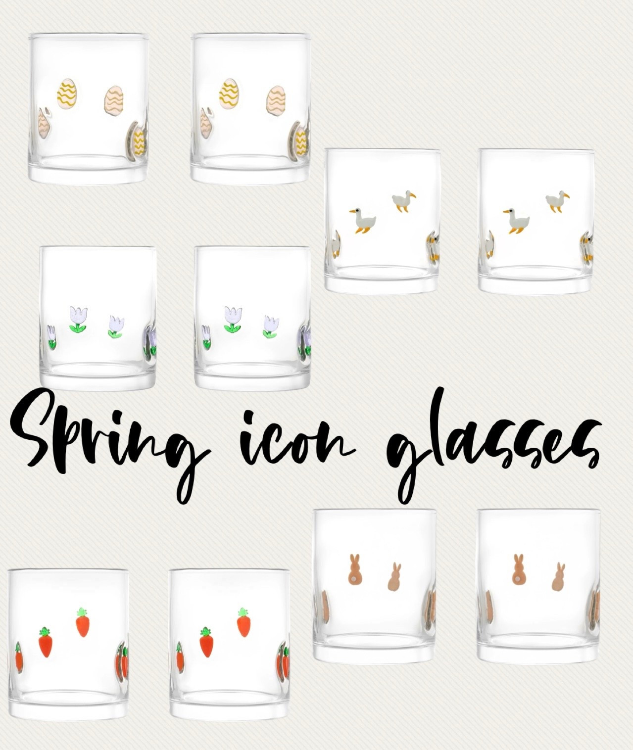 CUTE icon glasses for Spring! These come in a set of two for under $20! 
.


#LTKfoodie #LTKSeasonal #LTKHome
