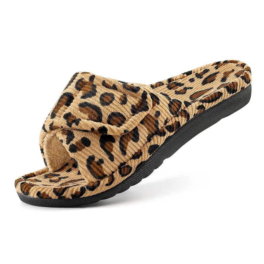 Litfun Orthopedic House Slippers for Women Adjustable Arch Support Indoor Slippers Open Toe Cordu... | Amazon (US)