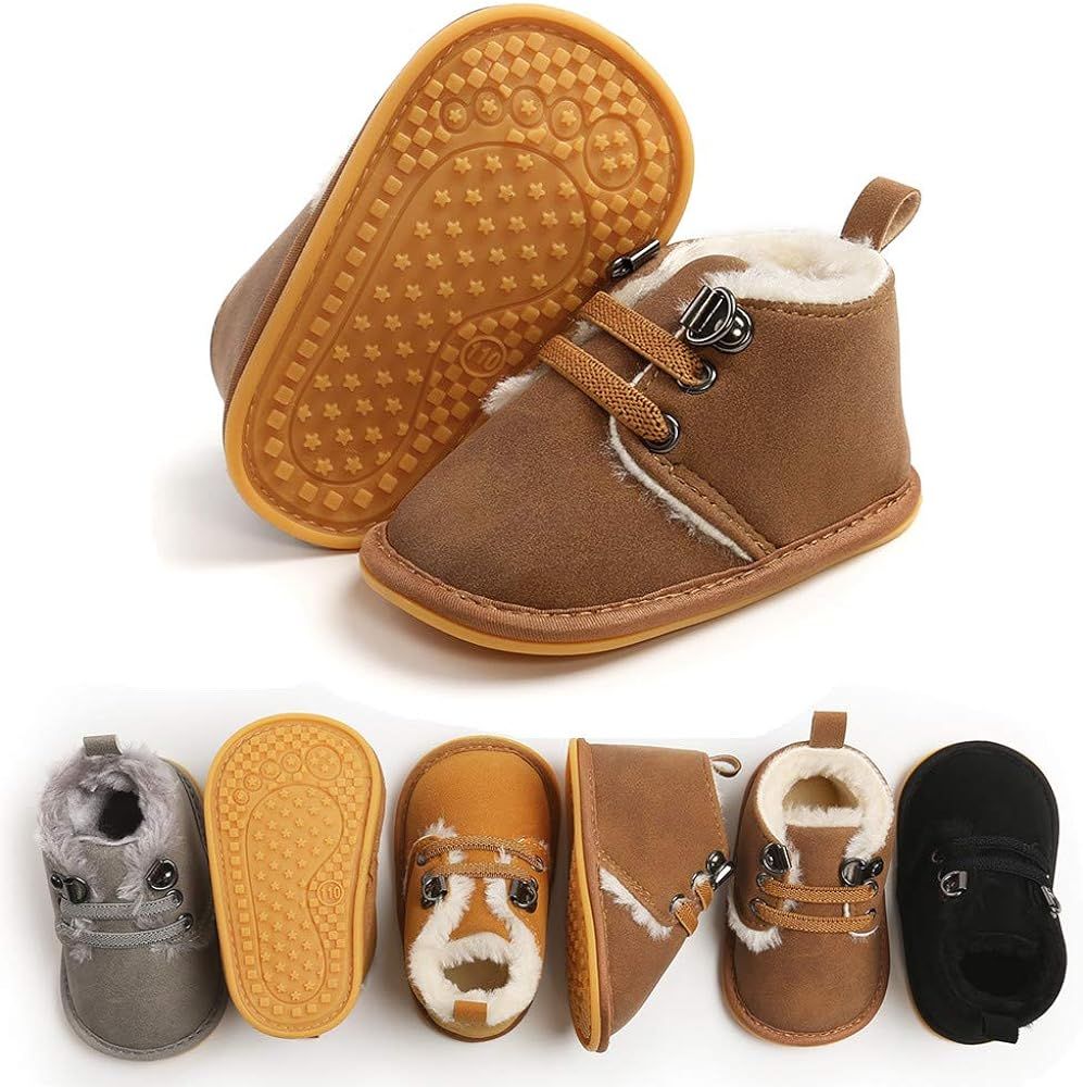 BiBeGoi Baby Boys Girls Oxford Shoes PU Leather Soft Rubber Sole Sneakers  Anti-Slip... | Amazon (US)