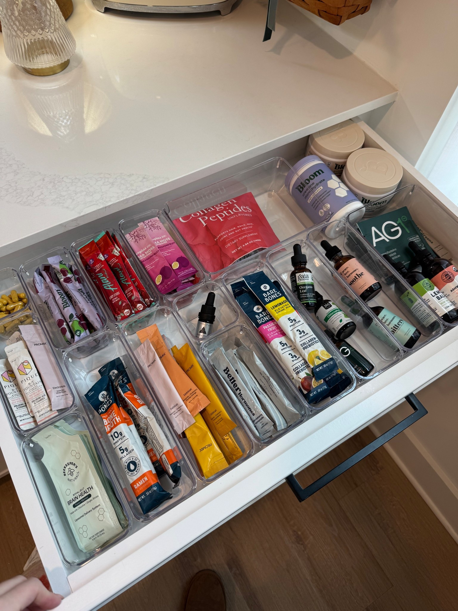 My kitchen supplement drawer. All acrylic bins are from Target 

#LTKfoodie #LTKHome #LTKfitnessgoals