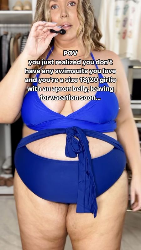 THICK-TUMMY APPROVED SWIMSUITS with fast shipping!

1. This is an absolutely not, don't try this unless you are like a size 14 and get the 3X. 
2. This one may be my favorite ever - LOVE the fabric and the way it's cut, fits me perfectly in the 18W so get your regular size!
3. This is hands down my favorite coverup, have had the same one since last year. 2X and 3X fit wonderfully, just get your regular size. 
4. Wearing 20W and could do the 18 but I don't mind this size!
5. I have it on in a 20W but need the 18W, so get your regular size!
6. I'm wearing a 2X and I could do the 3X if I wanted more coverage in the chest. Absolutely LOVE this one. Bottoms have compression.
7. Same suit as #2 but in pink! LOVE!
8. LOVE this swimsuit and have it in several prints. I prefer the 2X but am okay with the 3X for a day where I want it to be extra comty.
9. This swimsuit is a 20W and the bottoms have a little room in them but the top fits perfect, so I'm sticking with it. I hated the ties on the bottoms so I chopped them off!

#LTKVideo #LTKswim #LTKplussize