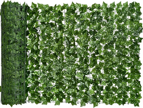 DearHouse Artificial Ivy Privacy Fence , DearHouse 98.4x39.4in Artificial Hedges Fence and Faux I... | Amazon (US)