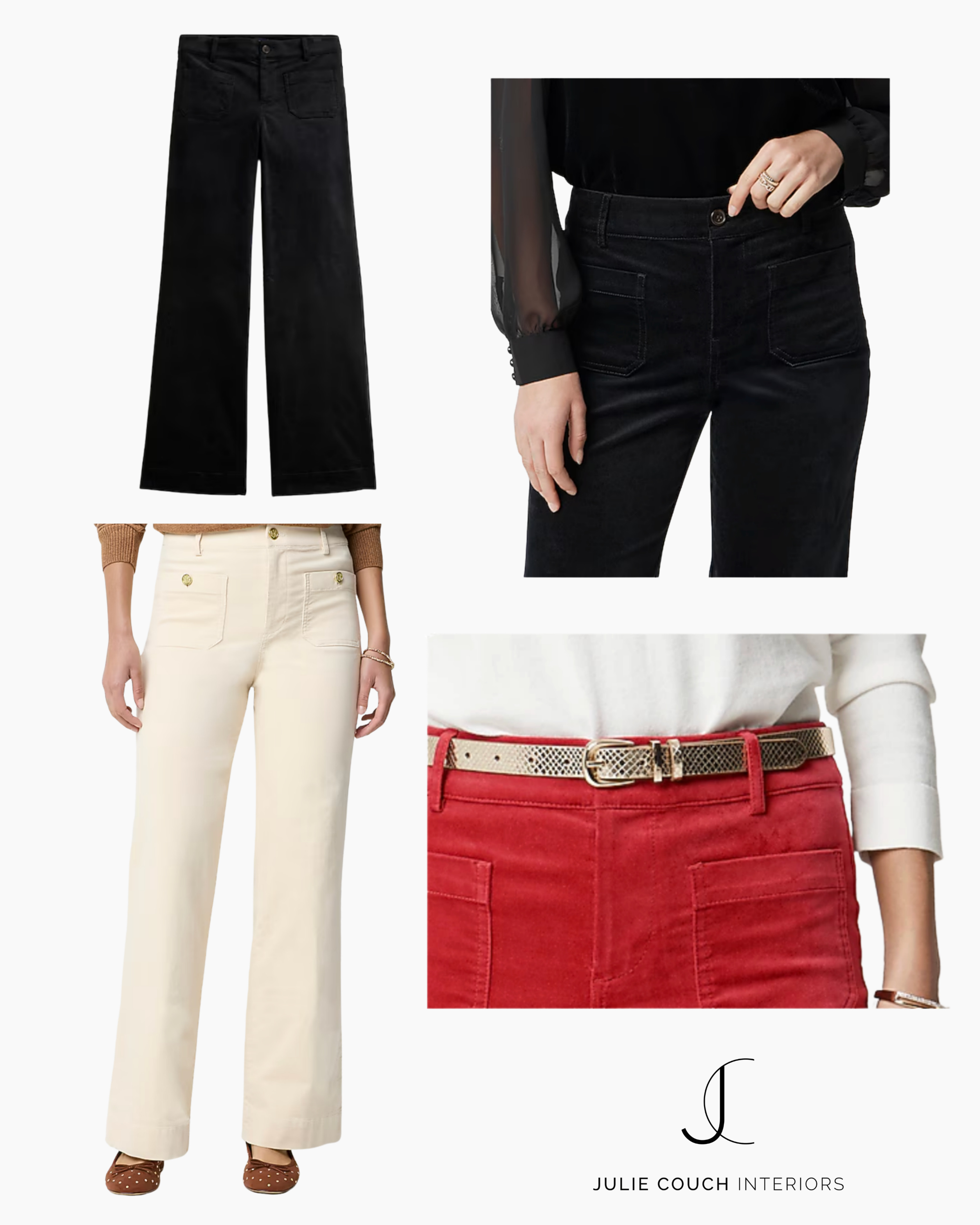 Julie loves these pants from JCREW FACTORY! They are comfortable and so cute - in velvet, corduroy or regular work pant you are bound to find something to add to your closet. Insider tip from Julie - order down 1-2 sizes on these! The red velvet are perfect for the holidays! 

 #LTKGiftGuide #LTKHoliday #LTKWorkwear