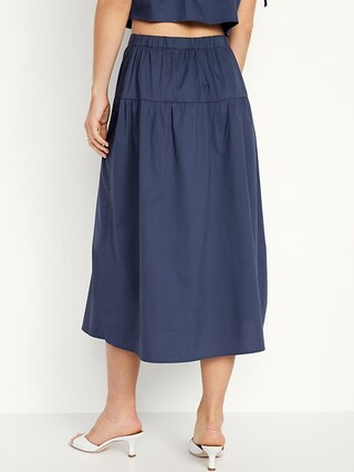 Dropped-Waist Midi Skirt | Old Navy (US)