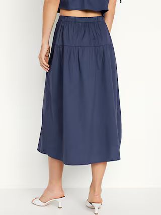 Dropped-Waist Midi Skirt | Old Navy (US)