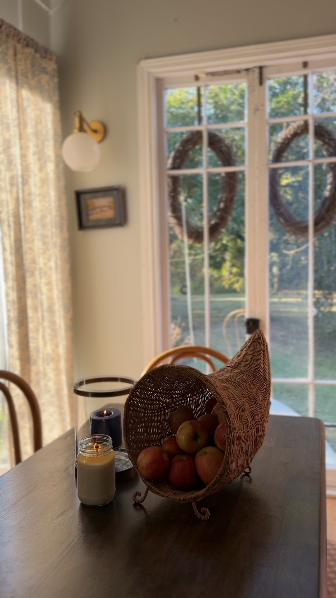 This is the small size. @Michaels has a huge one too! Cornucopia with fall fruit makes for perfect fall decor ￼

#LTKSeasonal #LTKHome
