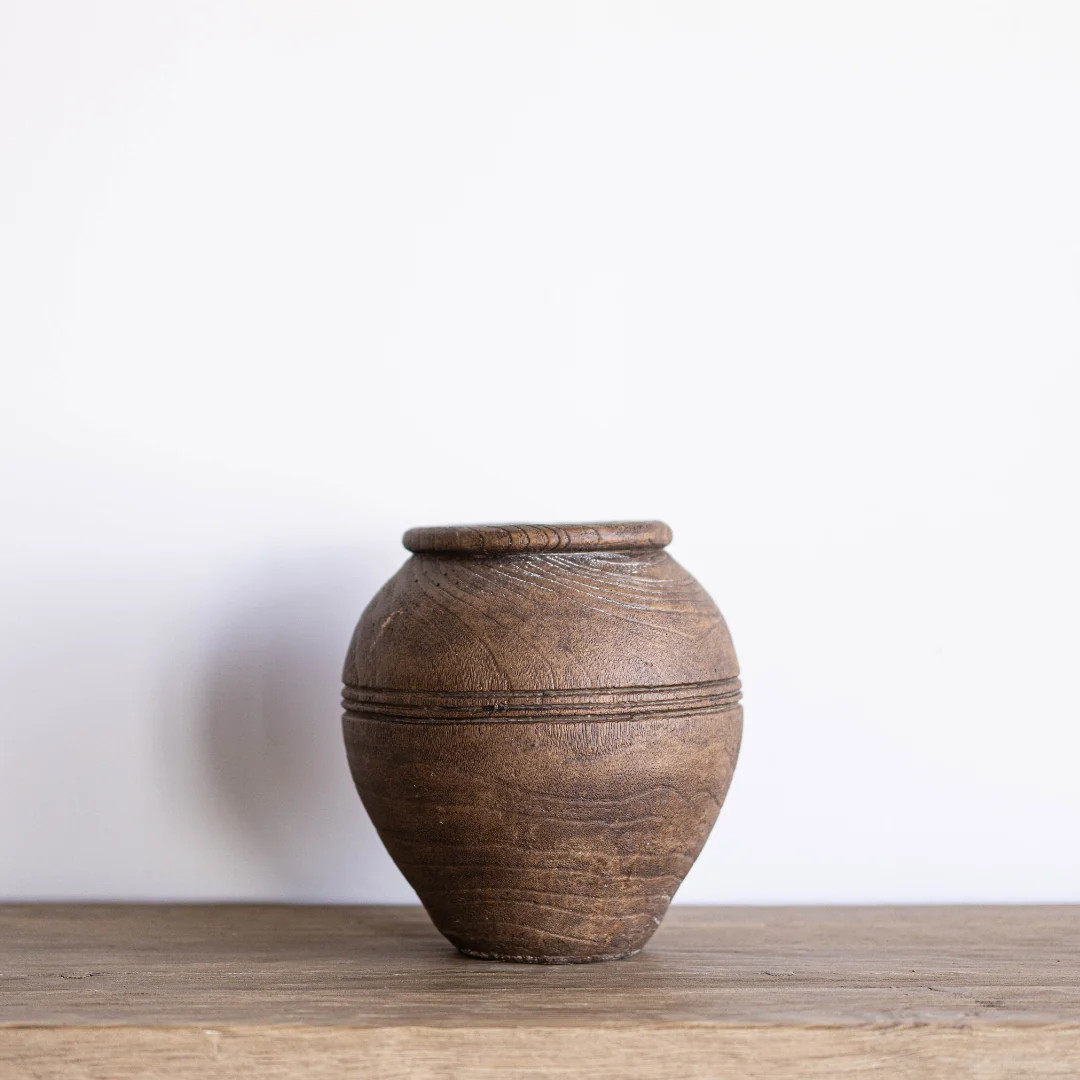 Brown Cement Line Vase | By Luxe B Co. | luxe bCO