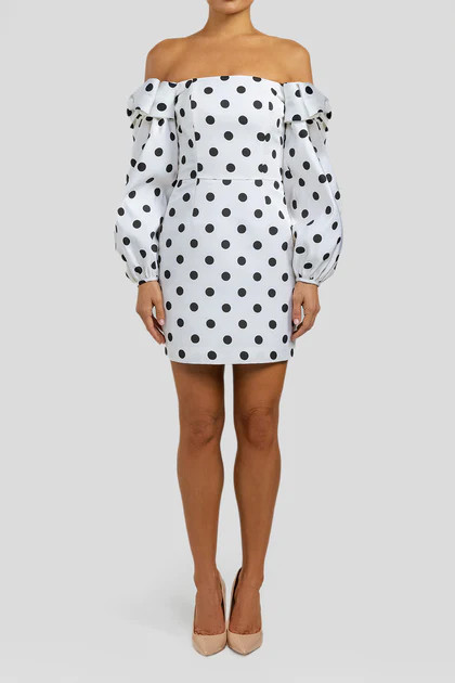 Katie Polka Dot Silk Faille Mini | ALEXIA MARIA