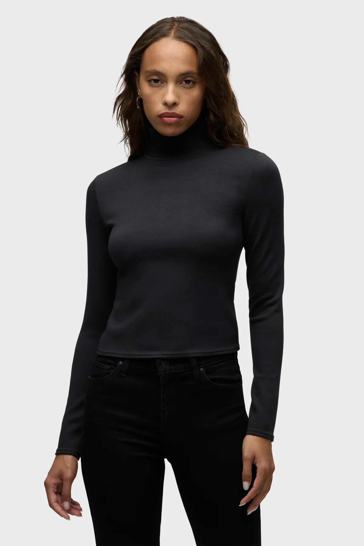 Mock Neck Long Sleeve Top | Hudson Jeans