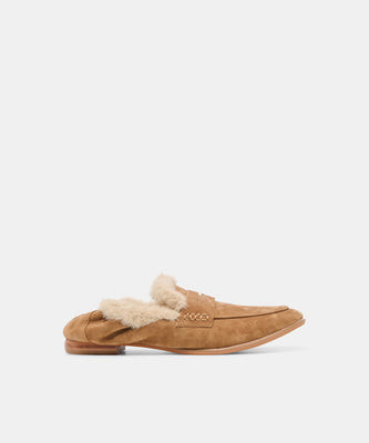 Cloey Plush Loafers in Light Brown Suede Size 10 By Dolce Vita | DolceVita.com