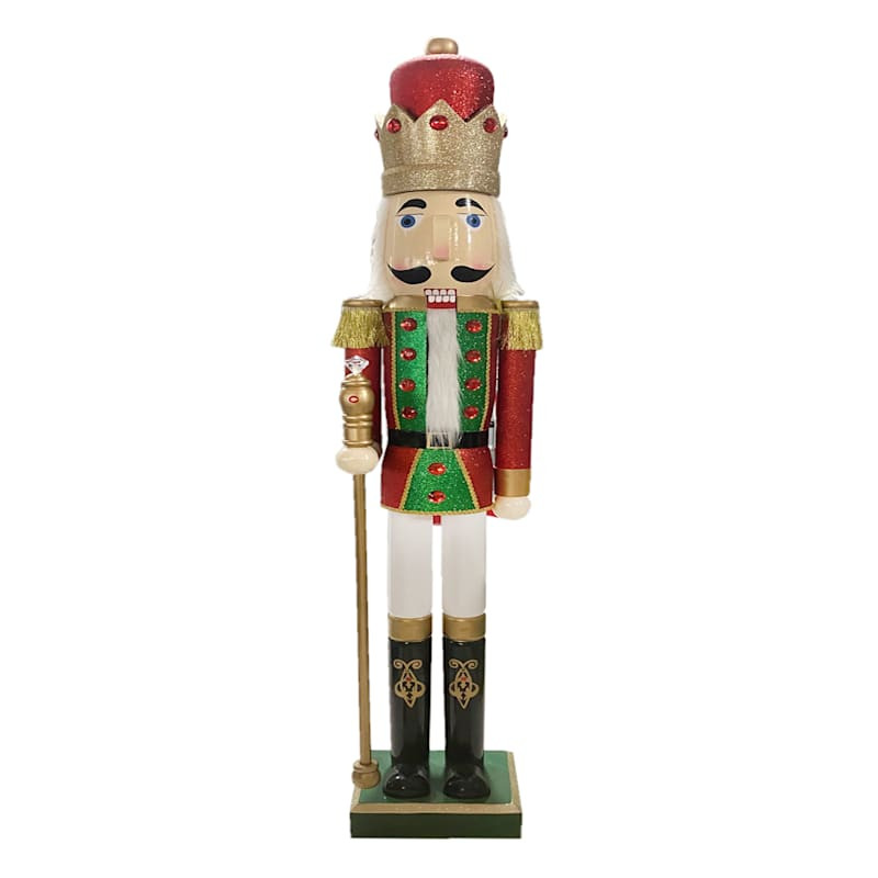Red & Green Solider Nutcracker, 6' | At Home