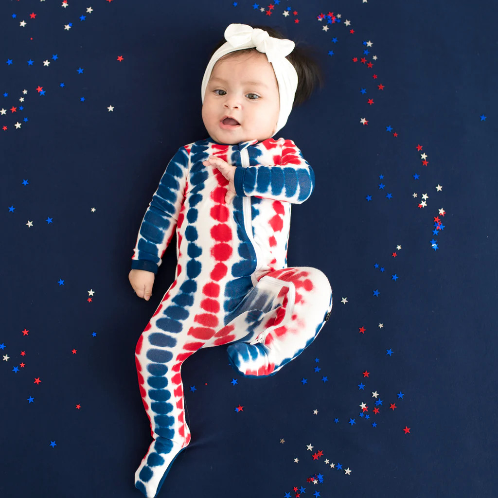 Zippered Footie in Liberty Rip Tide | Kyte BABY