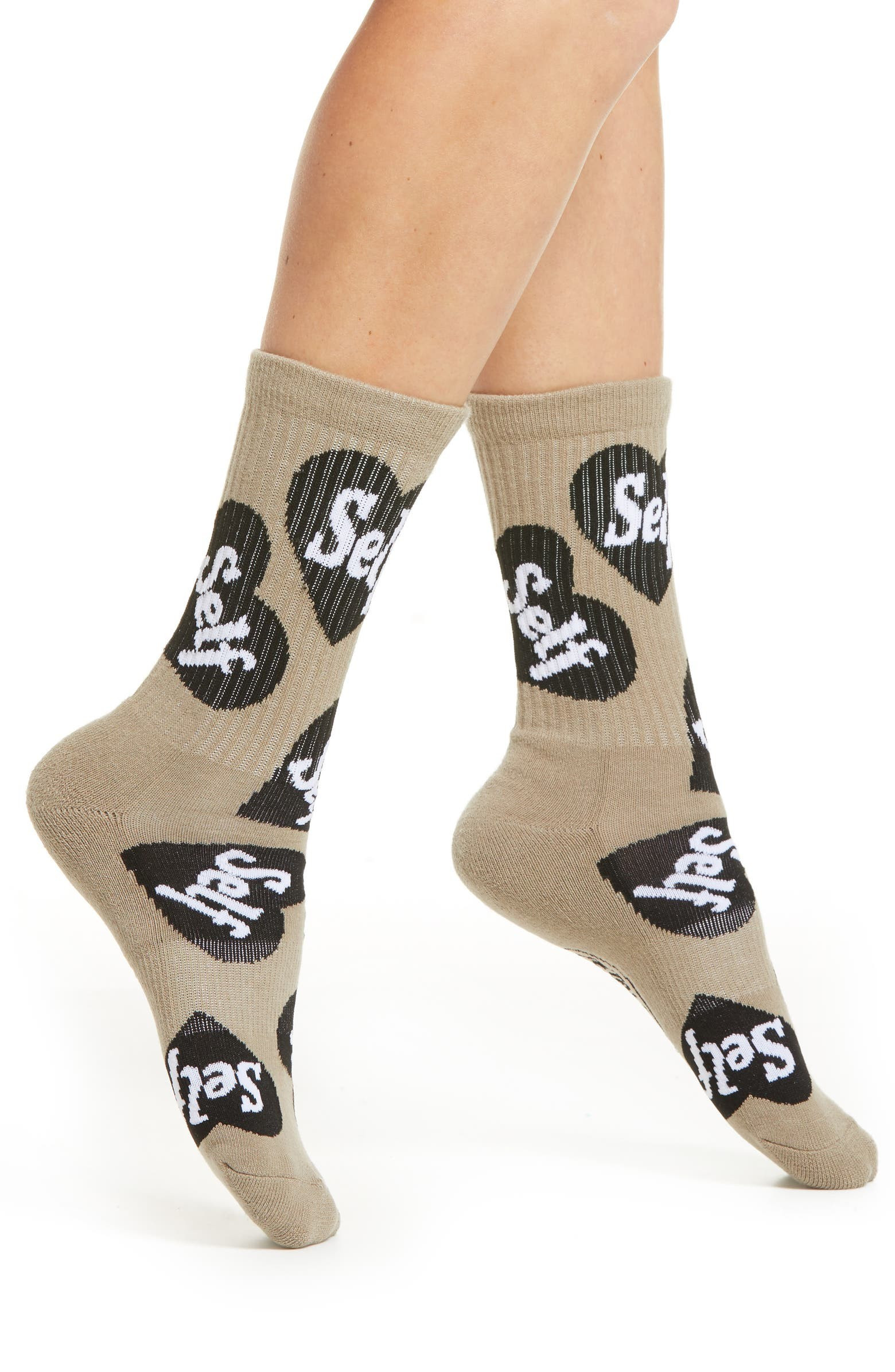Self Love Hearts Crew Socks | Nordstrom