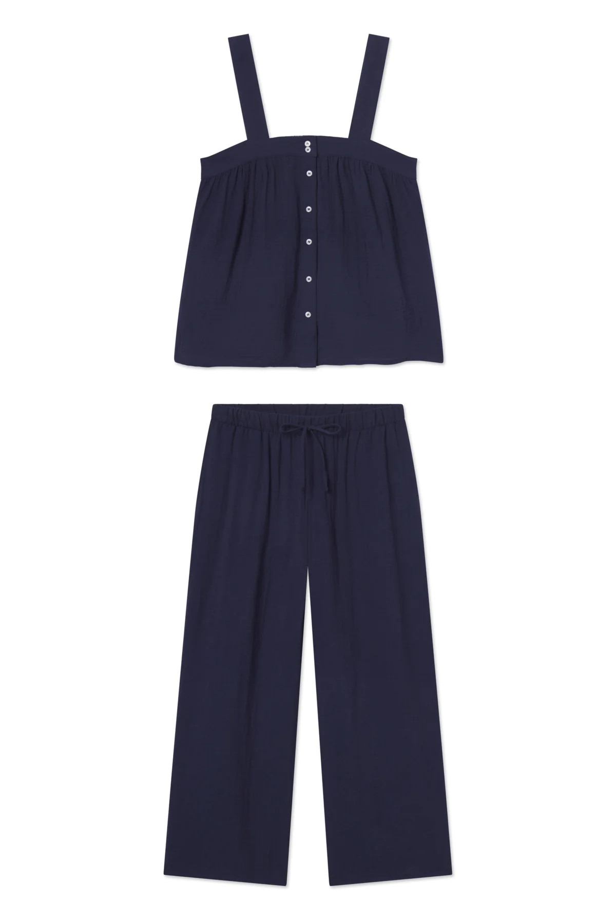 Hamptons Pants Set in English Navy | Lake Pajamas
