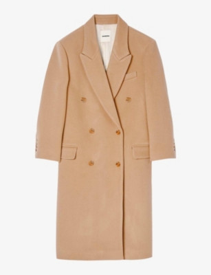 Peak-lapel oversized-fit wool-blend coat | Selfridges
