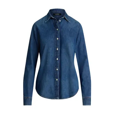 Lauren Ralph Lauren Jamelko Denim Button-Up Shirt in Harvest Wash at Nordstrom, Size X-Large | Nordstrom