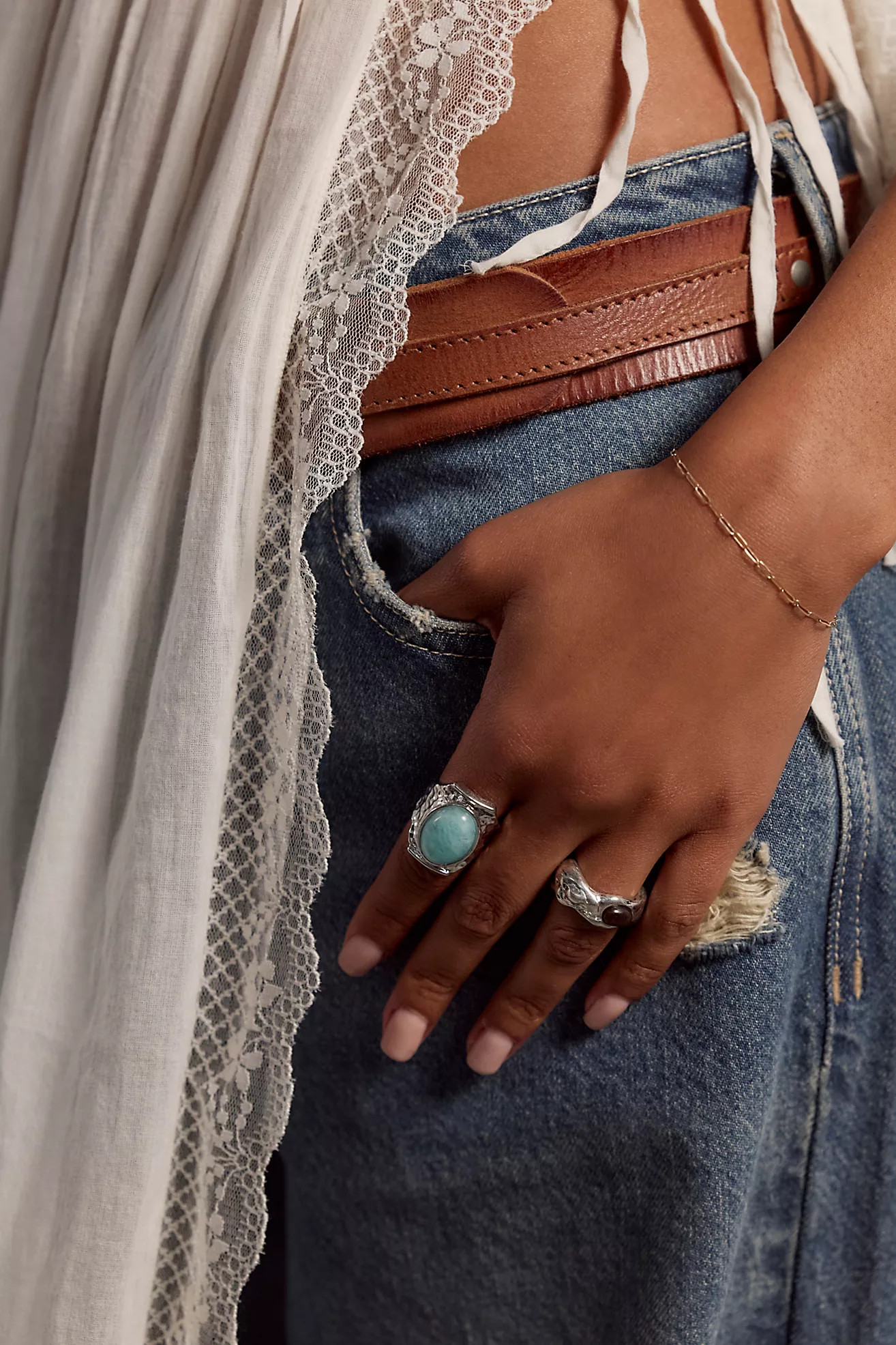 Ariana Ost Oversized Stone Ring | Free People (Global - UK&FR Excluded)