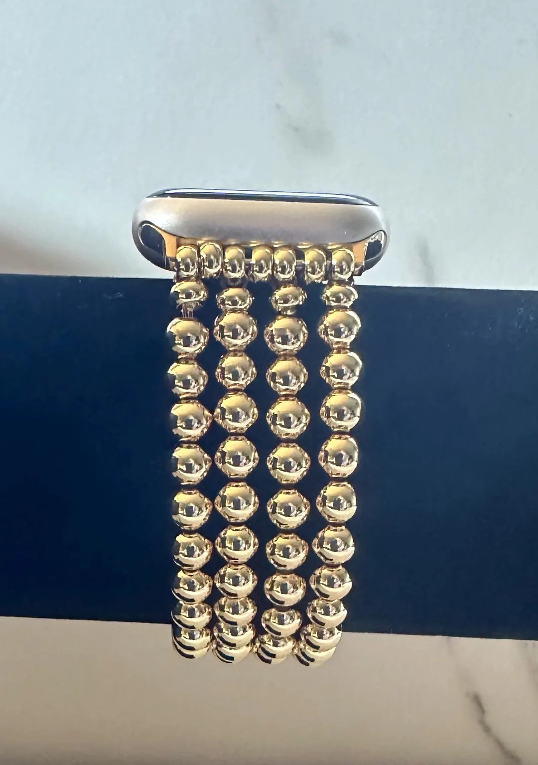 14K Gold Plated Apple Watch Band - Etsy | Etsy (US)