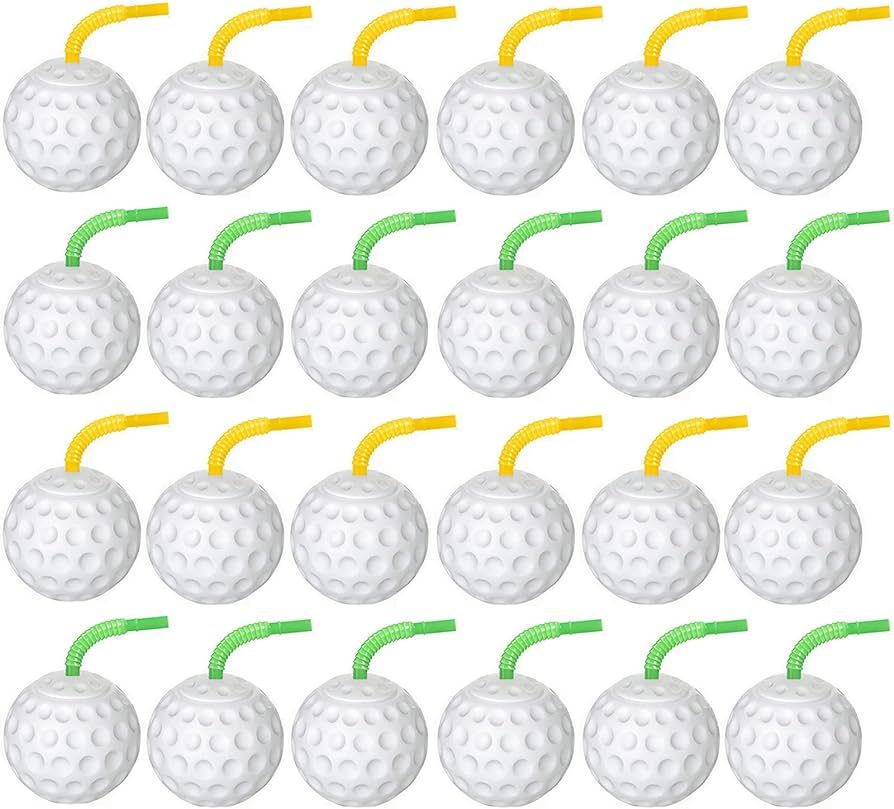 ZHURUININ 24 Pcs Golf Ball Cups 14 oz Golf Party Decorations Plastic Golf Party Favors Golf Decor... | Amazon (US)