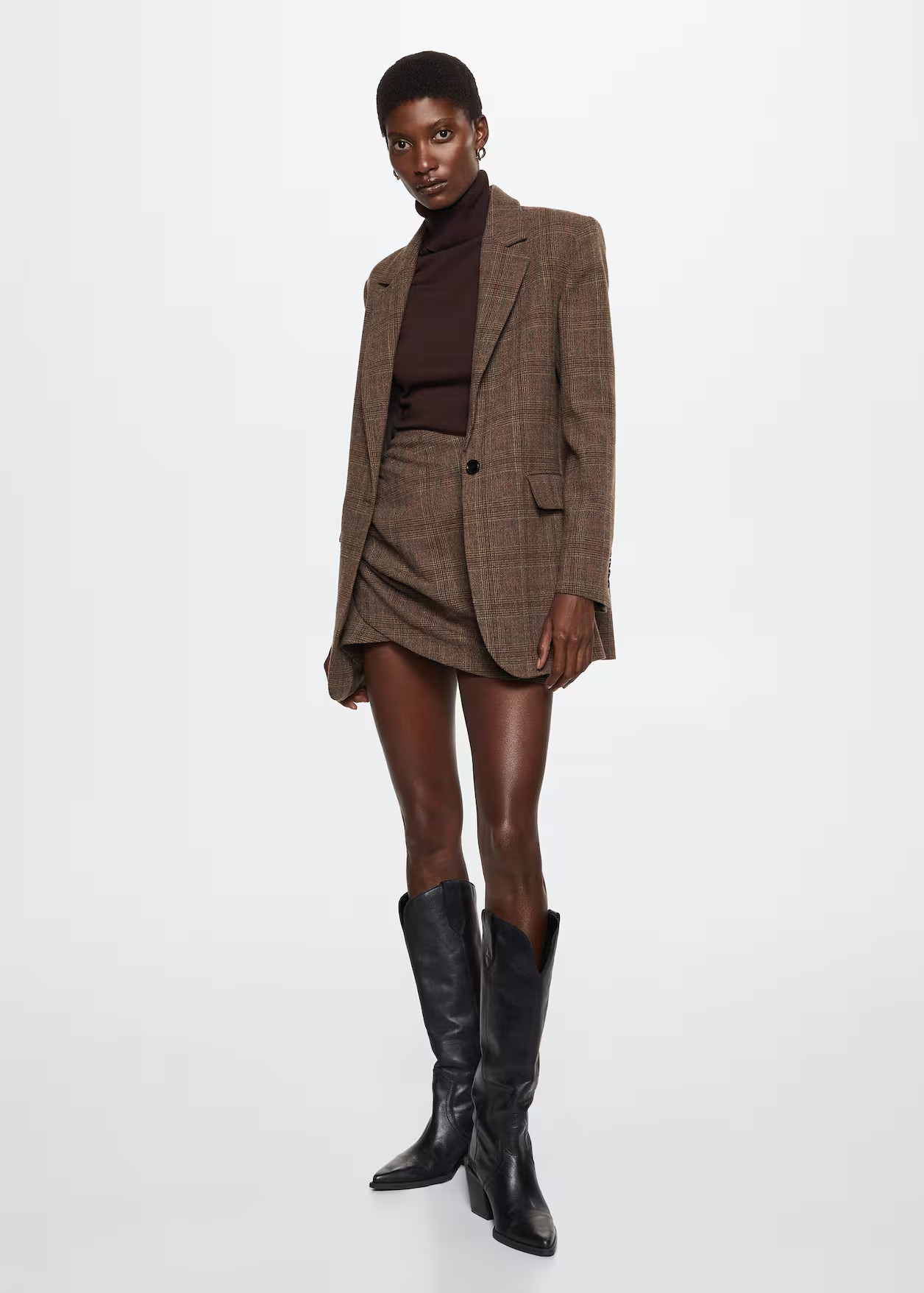 Check suit blazer -  Women | Mango USA | MANGO (US)