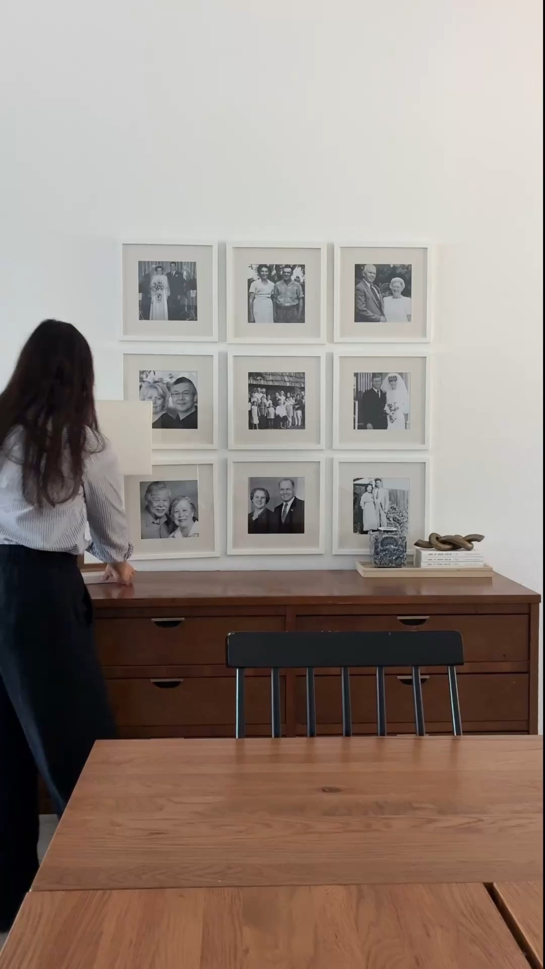 This is my ancestor gallery wall. I love it because I get to see family members who have shaped my life. My tip is to keep the images all black and white or sepia for uniformity and to make things really easy you can buy a gallery wall set. If you are good at creating your own galleries with different shapes and sizes, that would be cool too. No matter how you do it, I highly recommend for your home. Display the faces that tell a story and remind you of goodness.

#LTKHome