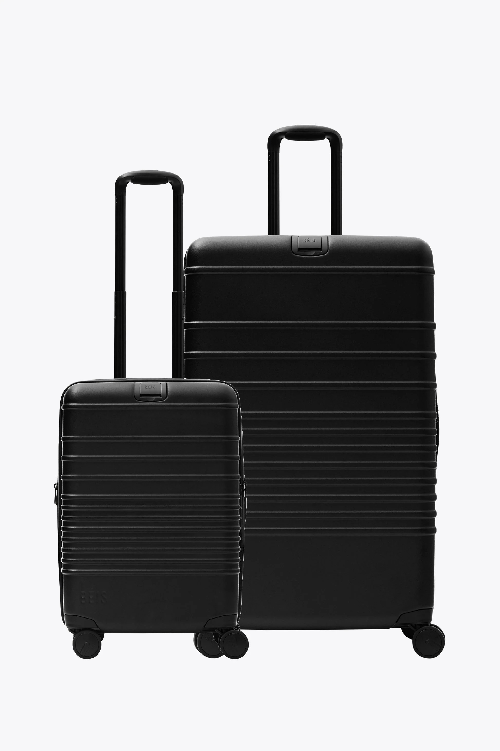 BÉIS 'The Luggage Starter Set' in All Black - Carry-On and Check-In Suitcase Bundle, Checked and... | BEIS
