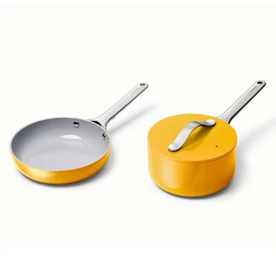 Caraway Nonstick Ceramic Minis Duo Cookware Set - Fry Pan & Saucepan | Wayfair North America