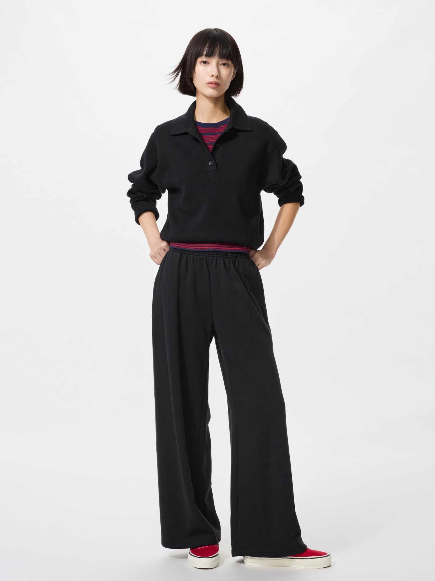 Women's Wide Sweatpants Black Small UNIQLO US | UNIQLO (US)