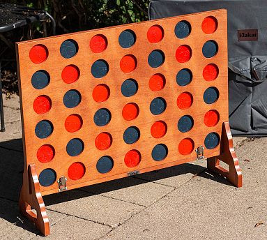 Oversized Mahogany 4-in-a-Row Game | Pottery Barn (US)