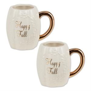 DII Happy Fall Pumpkin Ceramic Mug (Set Of 2) | Homesquare