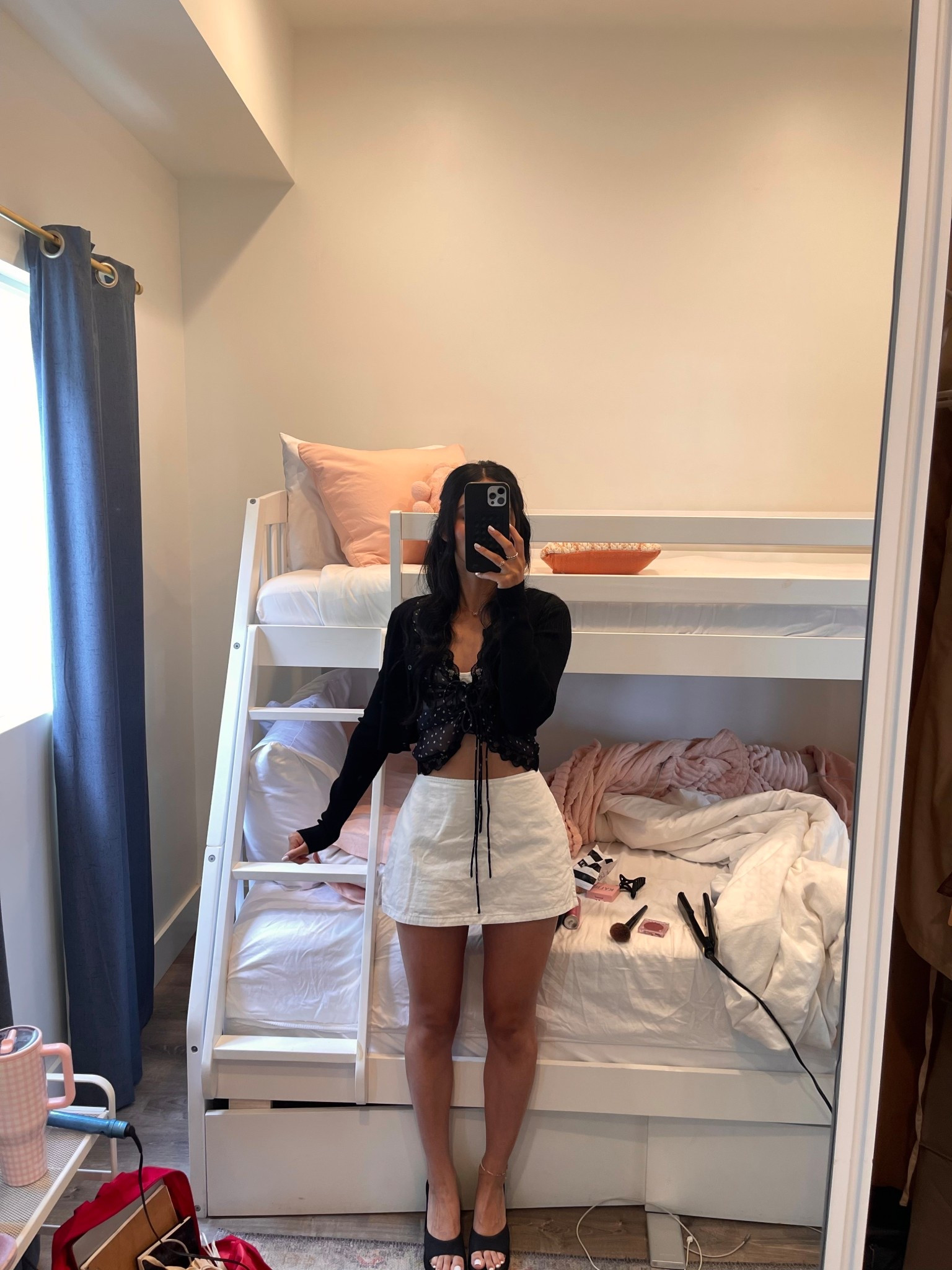 Zero in the skirt, xs in cardigan, and zero in the top 🤍

#LTKPetite #LTKParties #LTKStyleTip