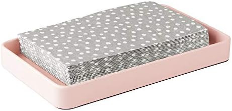 mDesign Modern Decorative Metal Guest Hand Towel Storage Tray Dispenser, Sturdy Holder for Dispos... | Amazon (US)