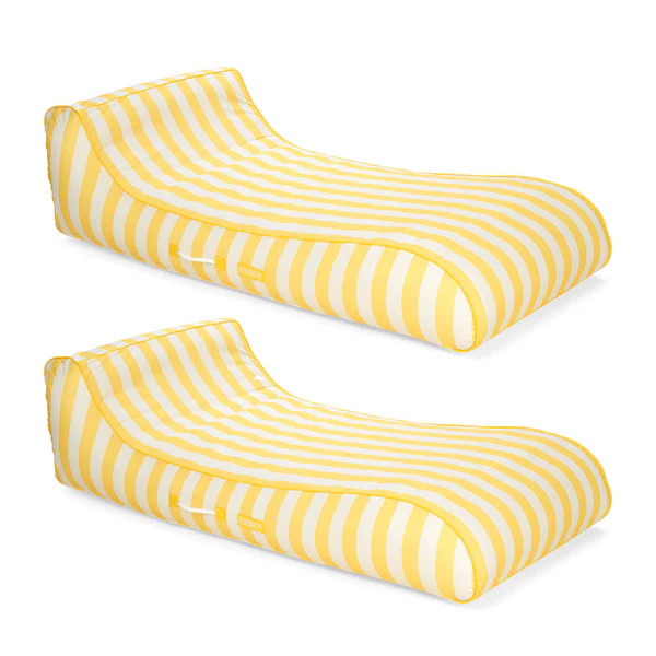 Fabric Sunbd Loungr
                      Yellow Stripe, 2-Pack | FUNBOY