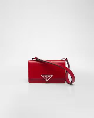 Prada Emblème brushed-leather bag | Prada Spa US