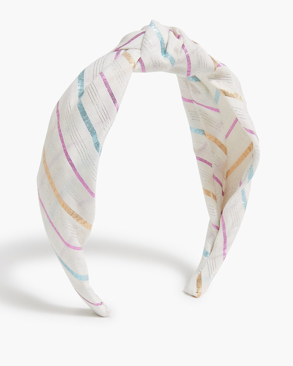 Striped shimmer knot headband | J.Crew Factory