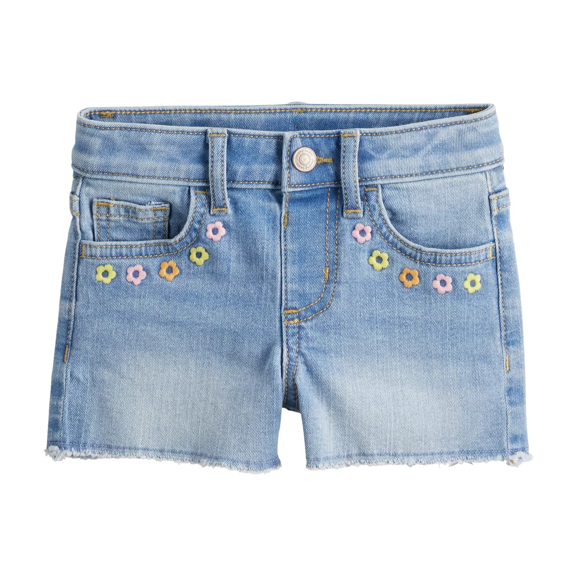 Baby & Toddler Girl Jumping Beans® Mid-Rise Embellished Denim Shorts | Kohl's