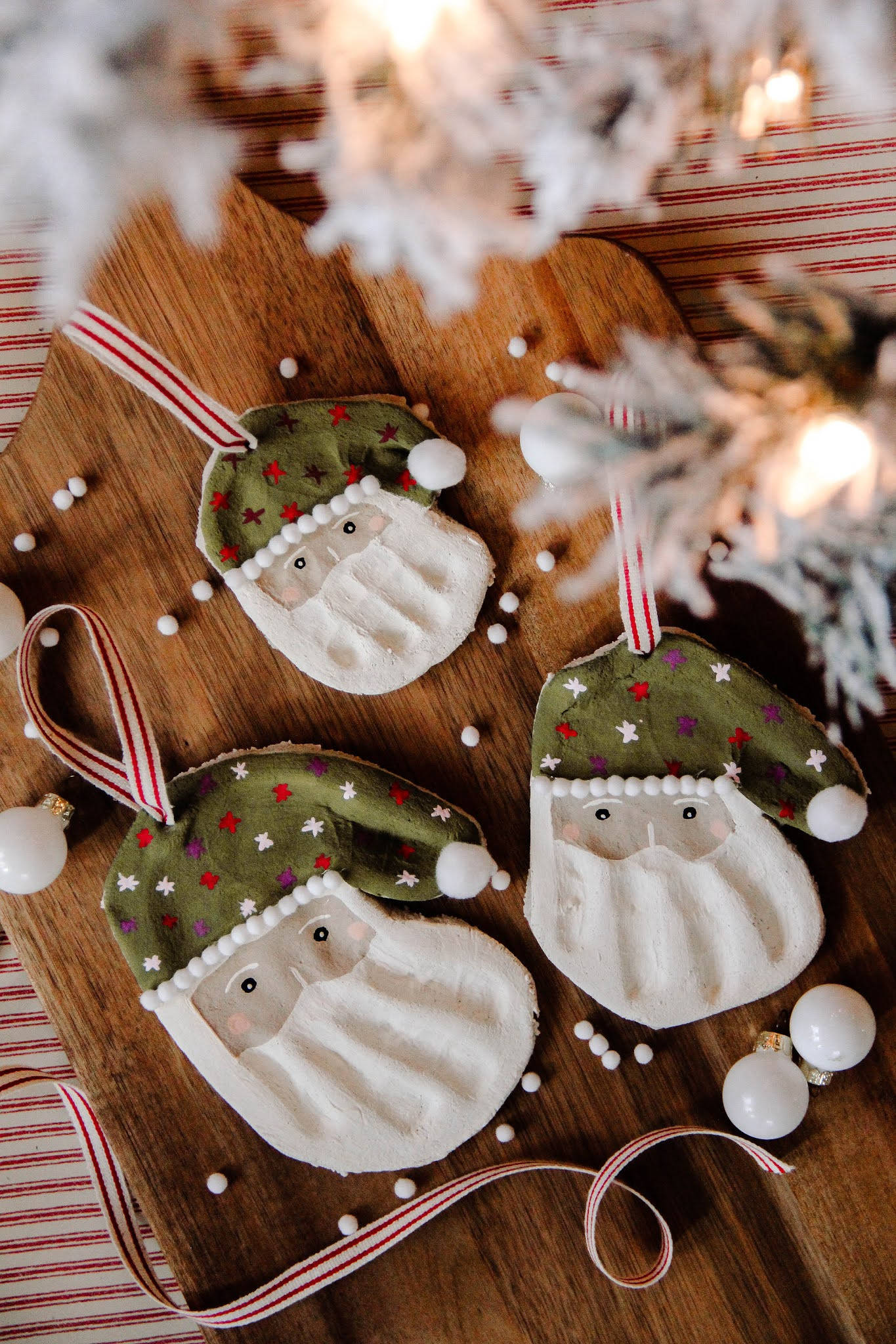 DIY Christmas Salt Dough Ornaments: Make Santa ornaments with your child's handprint  

 #LTKHoliday #LTKHome #LTKFamily