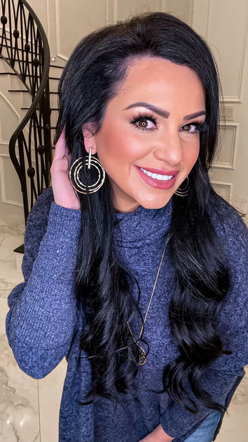 Laura Gold Hoop Earrings | Kiki LaRue Boutique