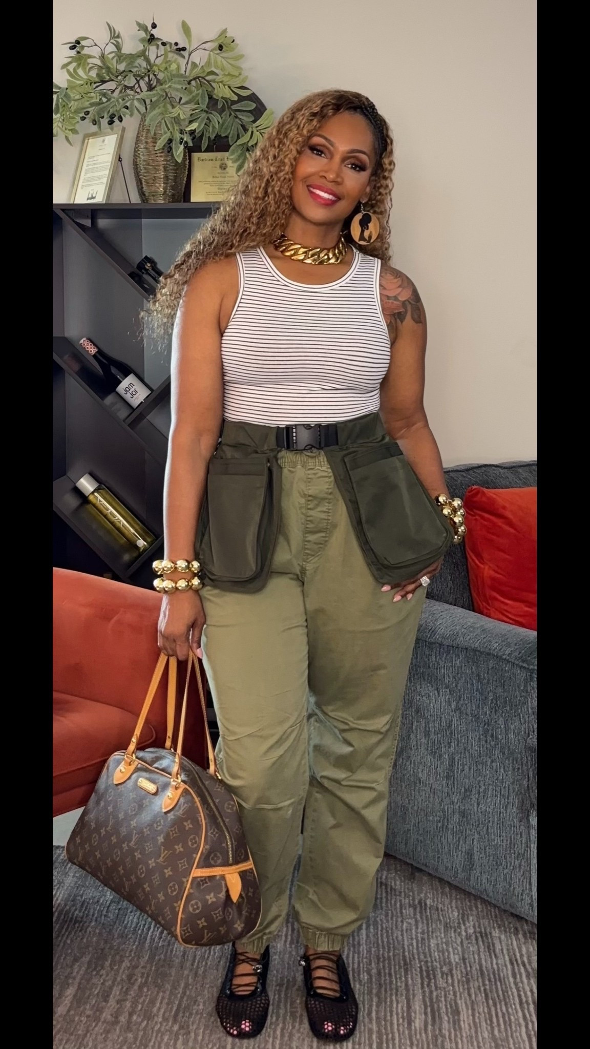 Walmart Fashion Finds stripe tank and cargo pants

#LTKOver40 #LTKMidsize #LTKTall