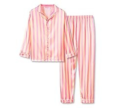 Topgal Satin Pajamas for Girls – Coat Style Unicorn Long Sleeve Silk Button Down PJ Set Size 6-... | Amazon (US)