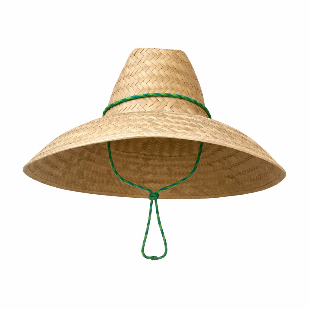 Begonia Sun Hat in Neon Green Lanyard with Jade Toggle | Over The Moon