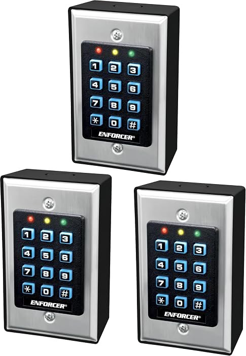 Seco-Larm SK-1011-SDQ Enforcer Access Control Keypad (Pack of 3), Up to 1000 Possible User Codes ... | Amazon (US)