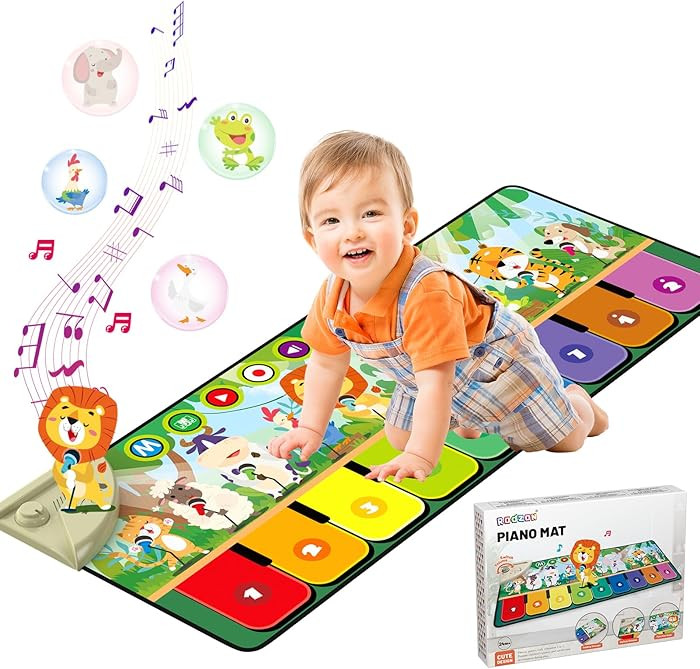 Rodzon Toys for 1-4 Year Old Boys Girls, Musical Play Mat with 9 Piano Keyboard, Piano Dance Mat ... | Amazon (UK)