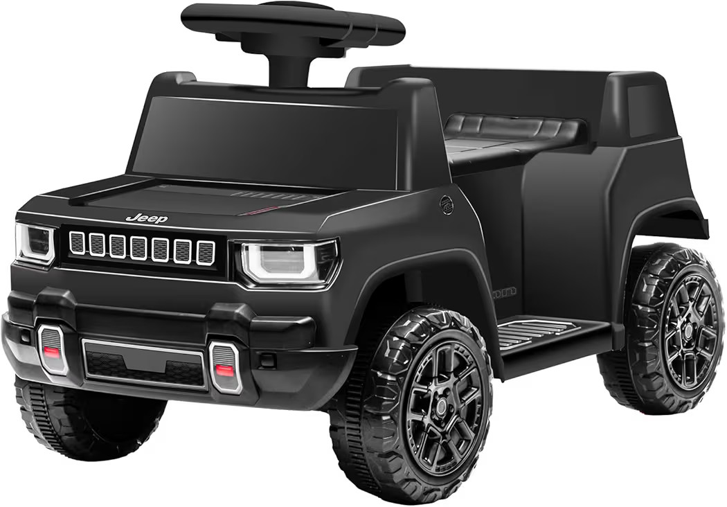 6V Ride On Car for Toddlers, Electric Car with Music, Horn, Pedal, for Ages 18–30 Months, Black | Amazon (US)