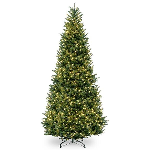 12 ft. Natural Fraser Slim Fir Tree with Clear Lights - 12ft. - 12 Foot - Green | Bed Bath & Beyond