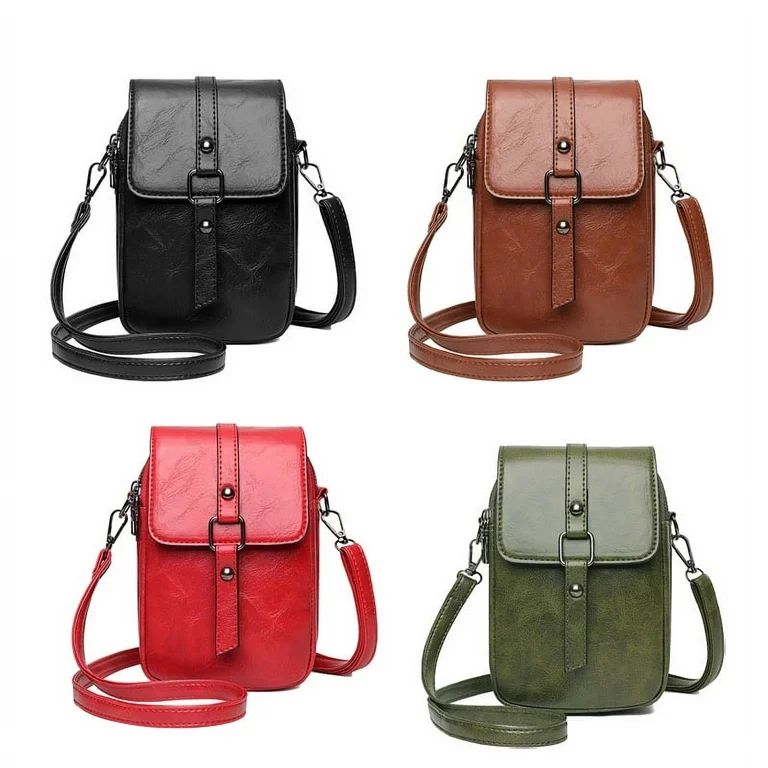 Female Travel Bag Women Pure Color PU Shoulder Crossbody Bag Vintage Ladies Small Wallet Handbags... | Walmart (US)