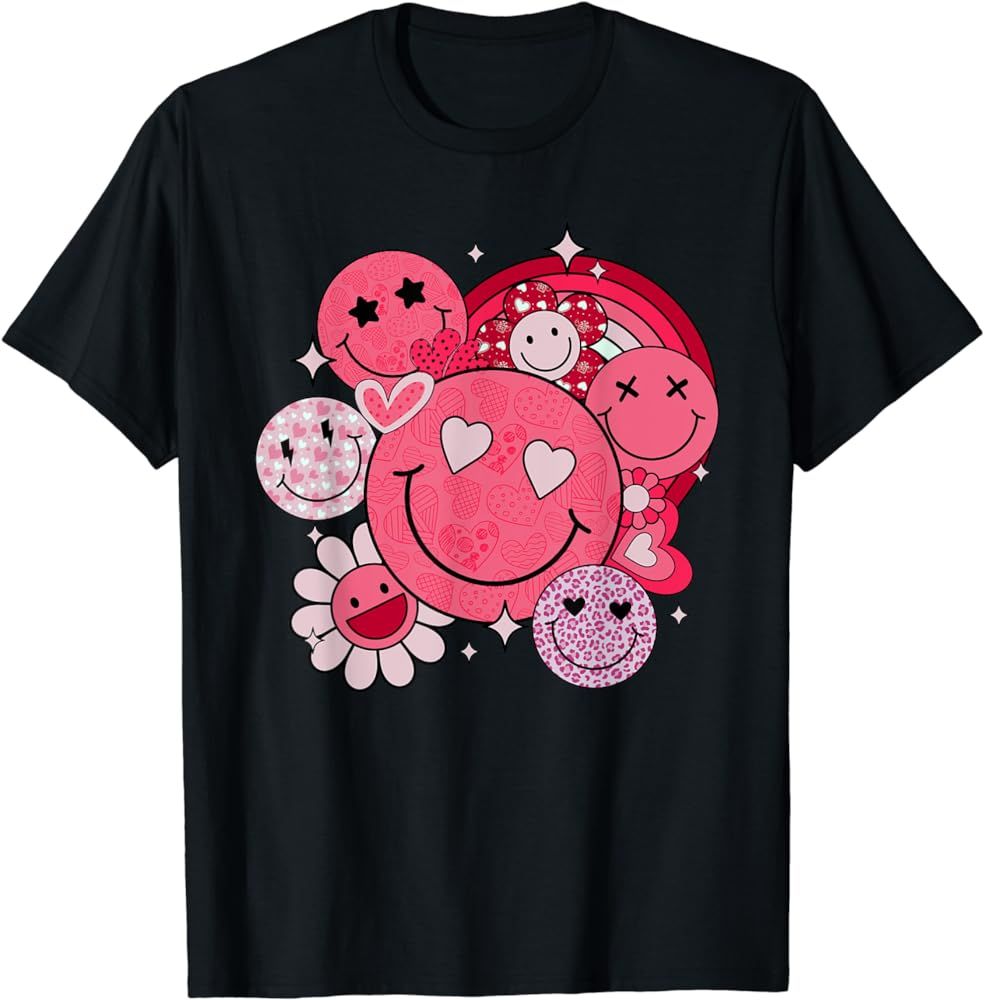 Retro Groovy Valentines Day 2024 Design for Men Women T-Shirt | Amazon (US)