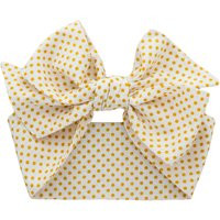 Mustard Polka Dots Headband Long Tail Ponytail Bun Hair Scarf Knotted Tie On Headscarf Purse Bow Pho | Etsy (US)